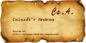 Csiszár Andrea névjegykártya